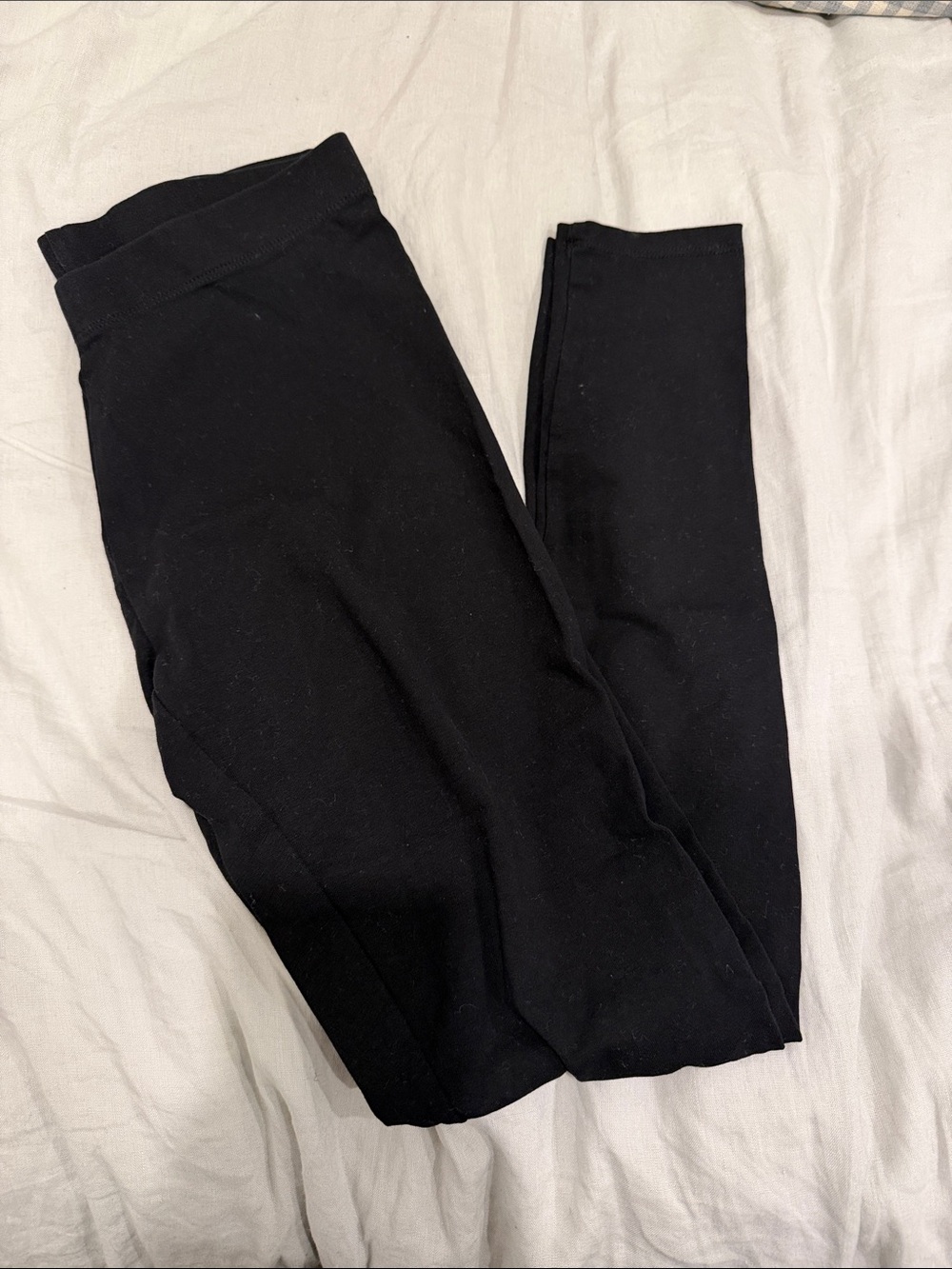 Mango Black Cotton Leggings